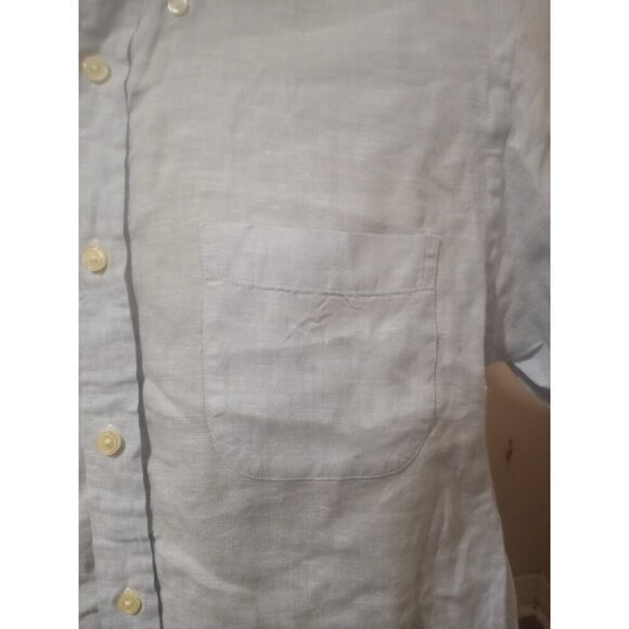 Brooks Brothers Regent Fit Short Sleeve Linen Blue Small S Original Polo Shirt - Picture 2 of 12